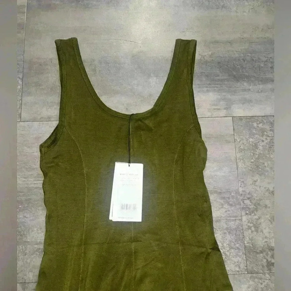 NINETY Percent Woman’s Tencel Single Jersey Paneled Tank Green Dress SZ S - Picture 2 of 11